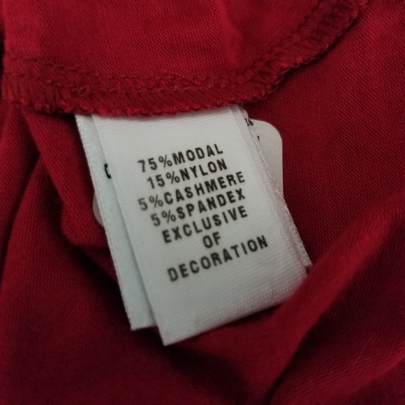 Modal-cashmere blend sequin stripe stretch tee - Picture 4 of 5